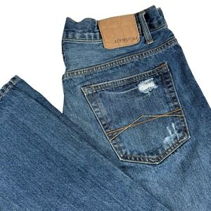 Aeropostale Distressed‎ Bootcut Jeans Mens 32x32 Medium Wash Denim